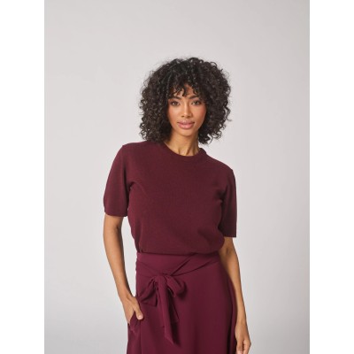 Pull met korte mouw - Bordeaux