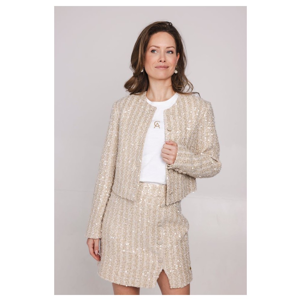 OLIVIA BLAZER- BEIGE GLAM