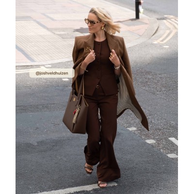 KIRO fitted gilet - dark brown