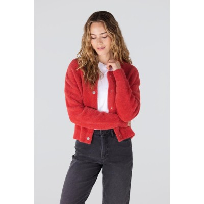 Cloe plush vest | Rood