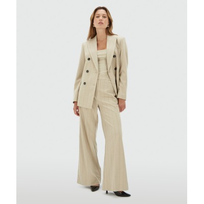 ARCHER pantalon met krijtstreep - light beige