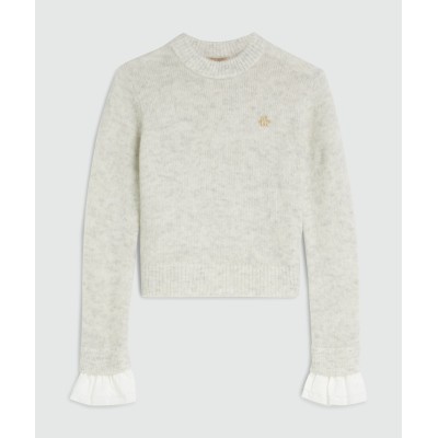 MAYA regular fit trui grey melange