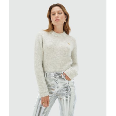 MAYA regular fit trui grey melange