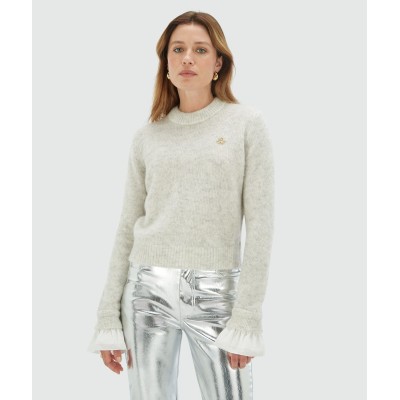 MAYA regular fit trui grey melange