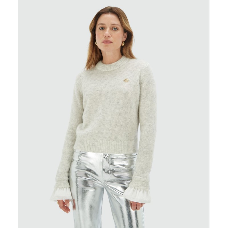MAYA regular fit trui grey melange