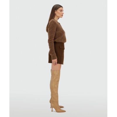 MARLON skort - dark brown