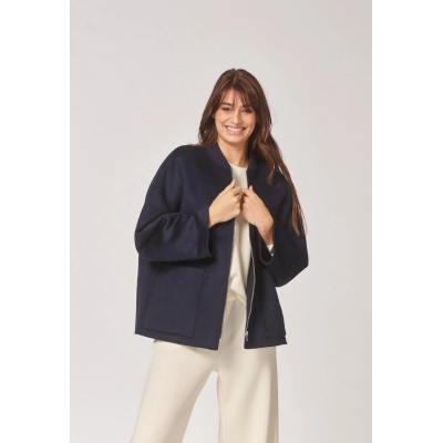 Mantel in bomberstijl - Navy