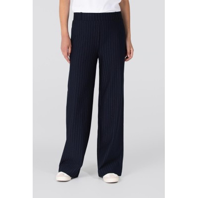 Aleida krijtstreep pantalon | Donkerblauw