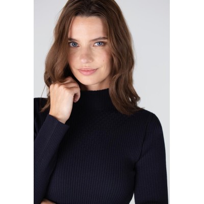Bella trui fine rib | Donkerblauw