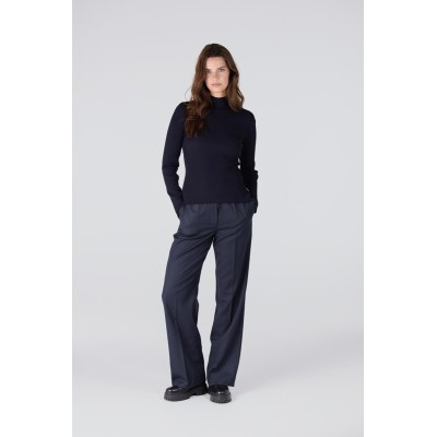 Bella trui fine rib | Donkerblauw