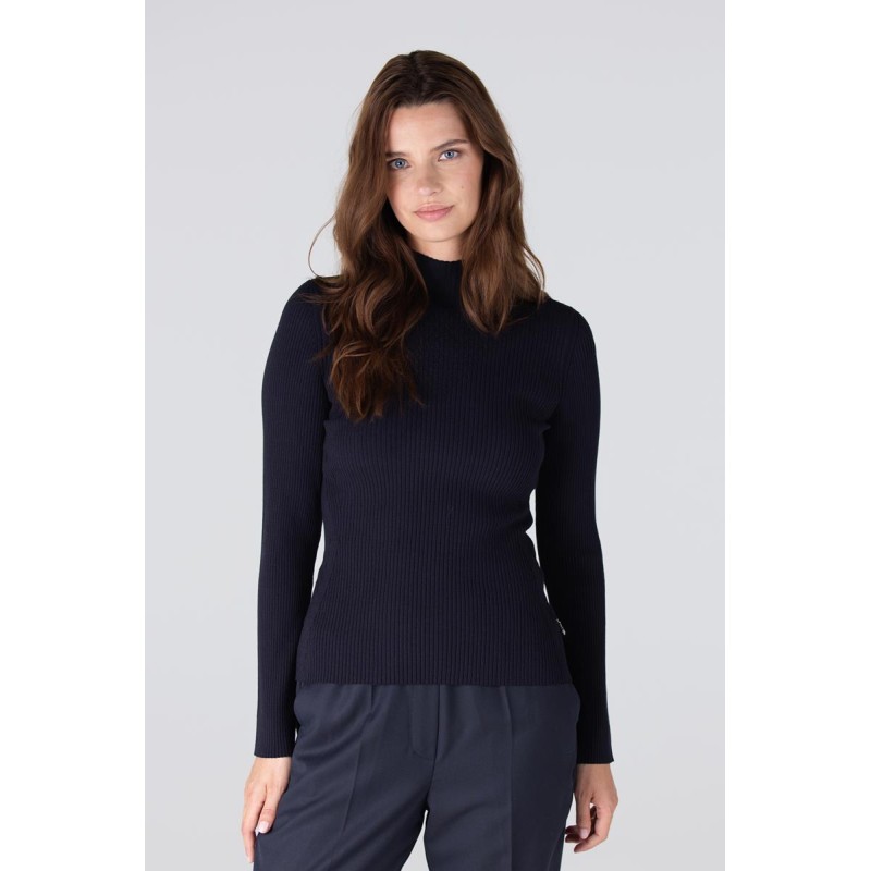 Bella trui fine rib | Donkerblauw