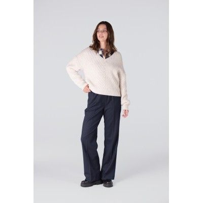 Dawn trui met v-hals | Off white
