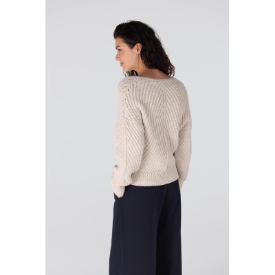 Dawn trui met v-hals | Off white