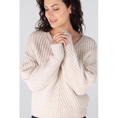 Dawn trui met v-hals | Off white