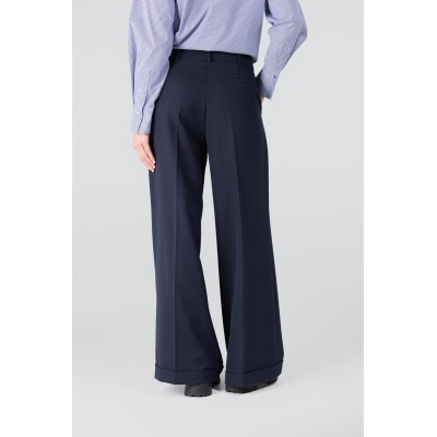 Hella wide leg pantalon | Donkerblauw