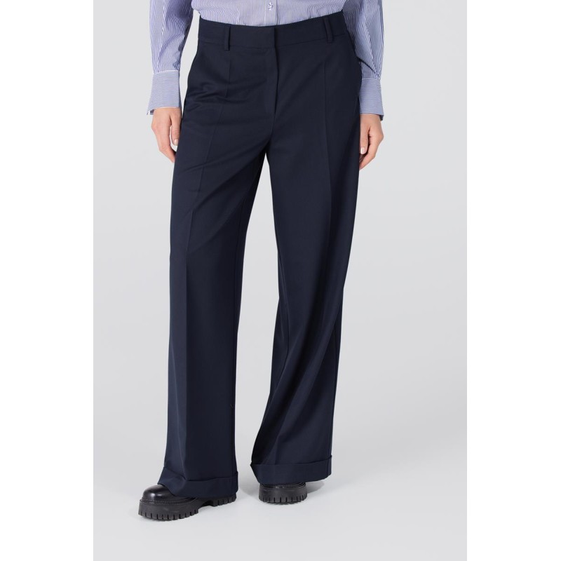 Hella wide leg pantalon | Donkerblauw