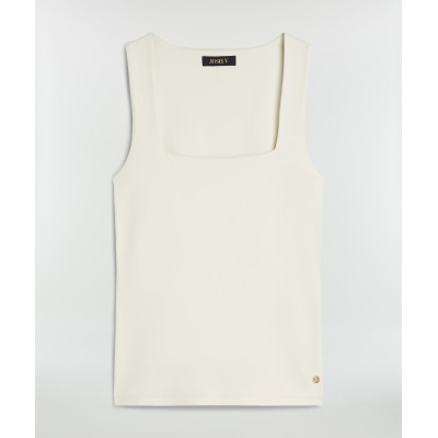 JV LINDE slim fit top - creme white