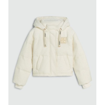 ALICE coat met lurex - cocoon white