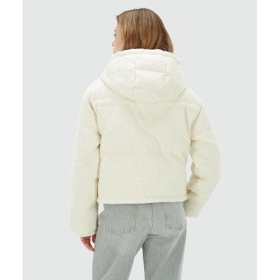 ALICE coat met lurex - cocoon white