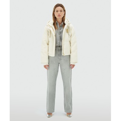 ALICE coat met lurex - cocoon white