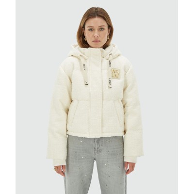 ALICE coat met lurex - cocoon white