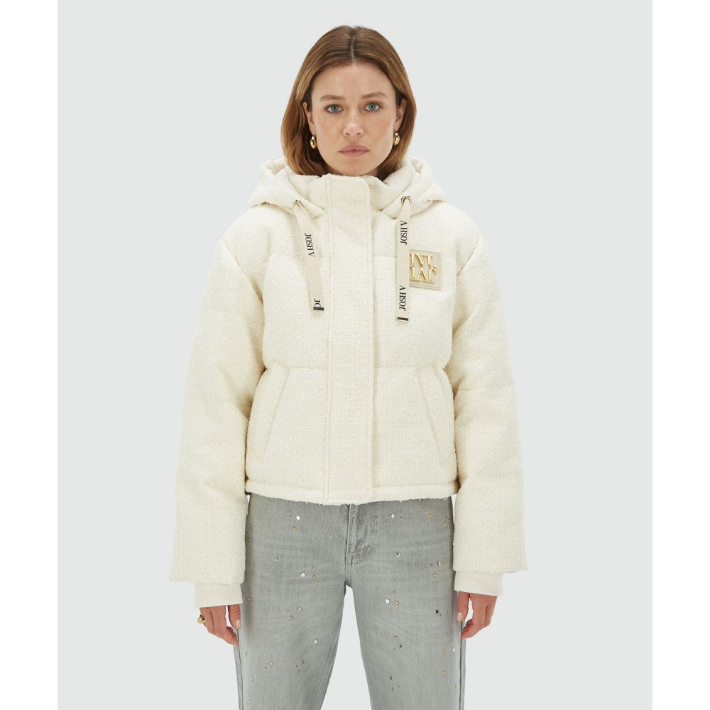 ALICE coat met lurex - cocoon white