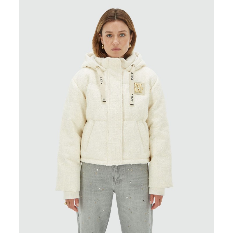 ALICE coat met lurex - cocoon white