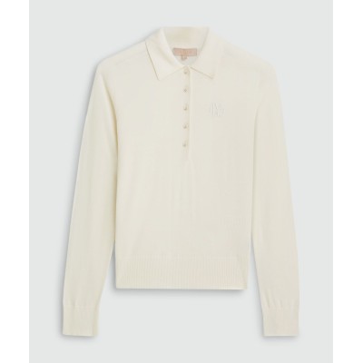 AUDREY slim fit trui met wol - light ecru