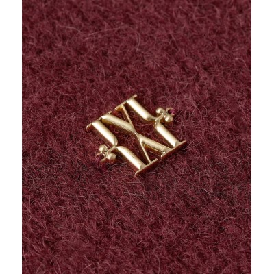 FRESIA oversized trui met merinowol - berry red melange