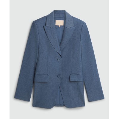 NILA fitted blazer - blue chambray