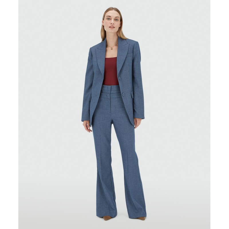 NILA fitted blazer - blue chambray