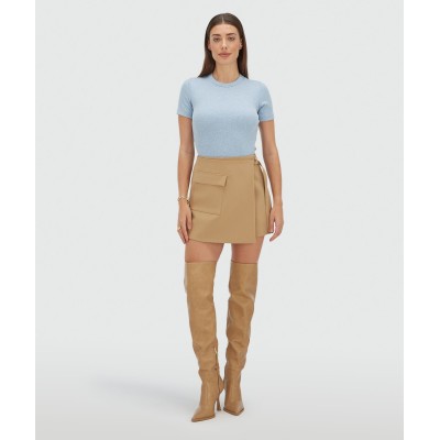 CODY fitted T-shirt with logo - powder blue melange