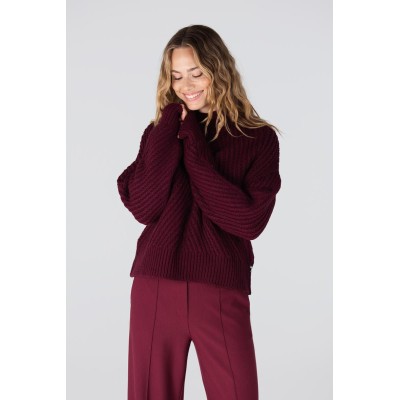 Doutzen oversized coltrui | Donkerrood