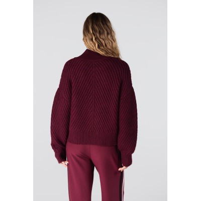 Doutzen oversized coltrui | Donkerrood