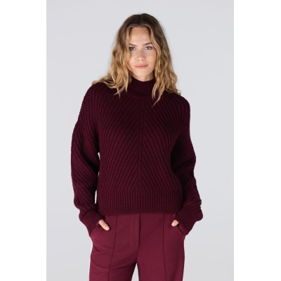 Doutzen oversized coltrui | Donkerrood