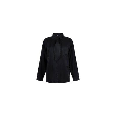 Ess blouse met rhinestones | Zwart