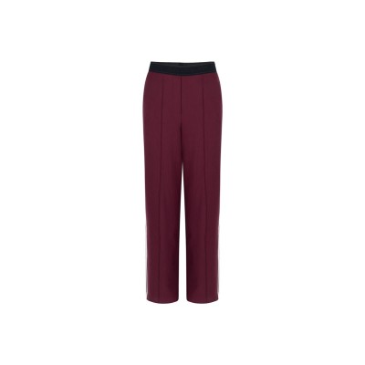 Joy pantalon met accentbiezen | Donkerrood