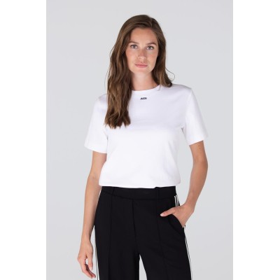 Jitte t-shirt met zwart logo | Wit