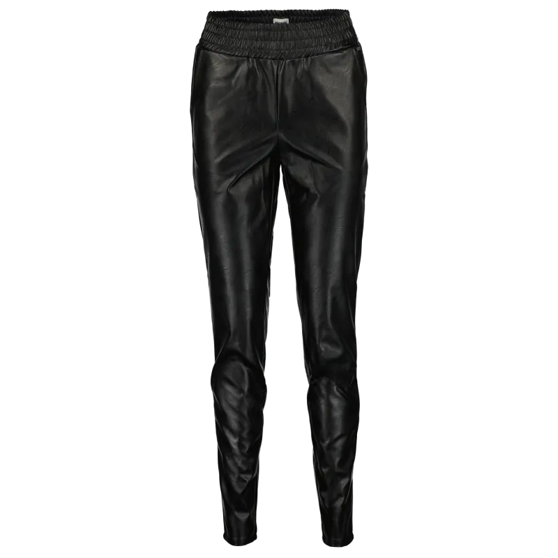 Mia Zwart - Dames Leatherlook Broek | Raizzed