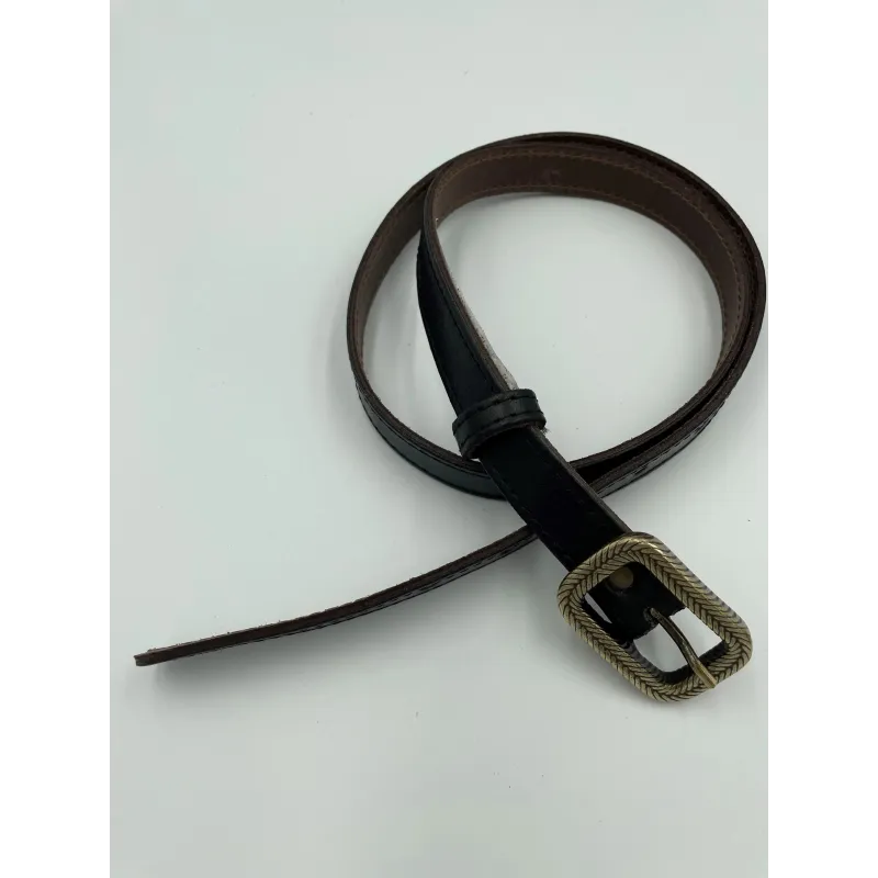 20170 Foil Belt Black – Zwart Metallic Leren Riem | ELVY riemen