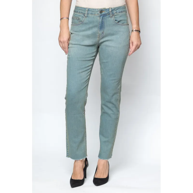 Gianna Dirty Wash - Lichtblauwe jeans | Bianco