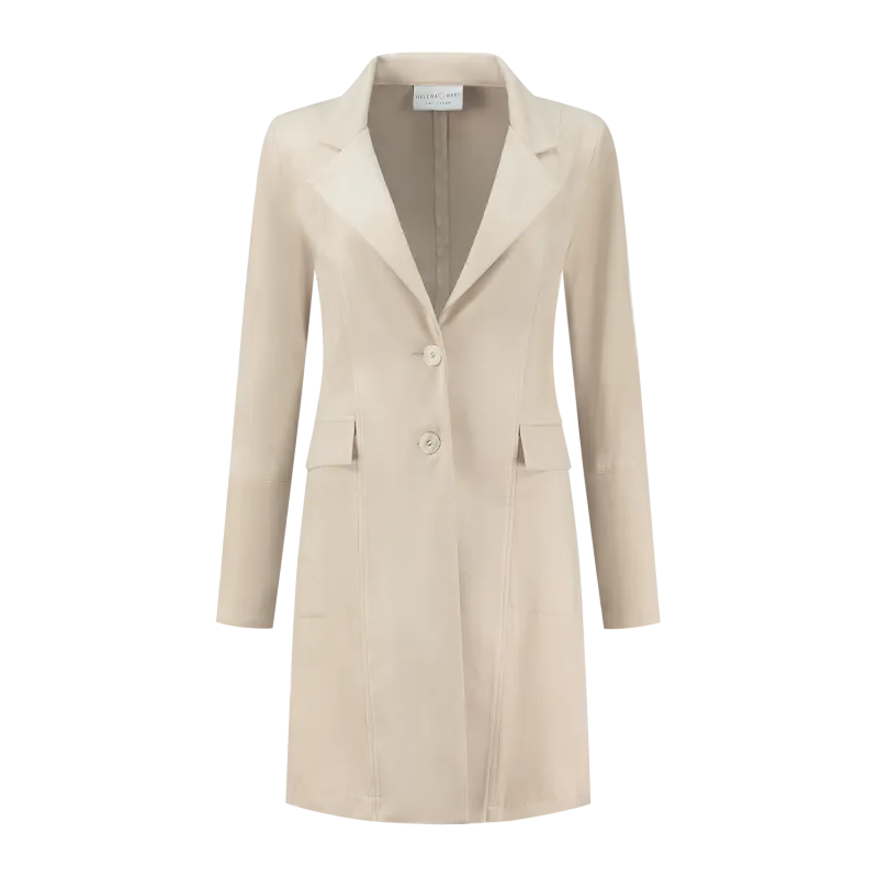 Joe Suedine Blazer Greige | Helena Hart
