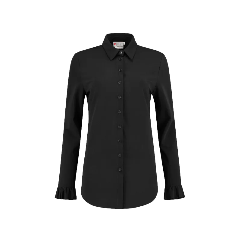 Blouse Megan Transfer Zwart | Helena Hart