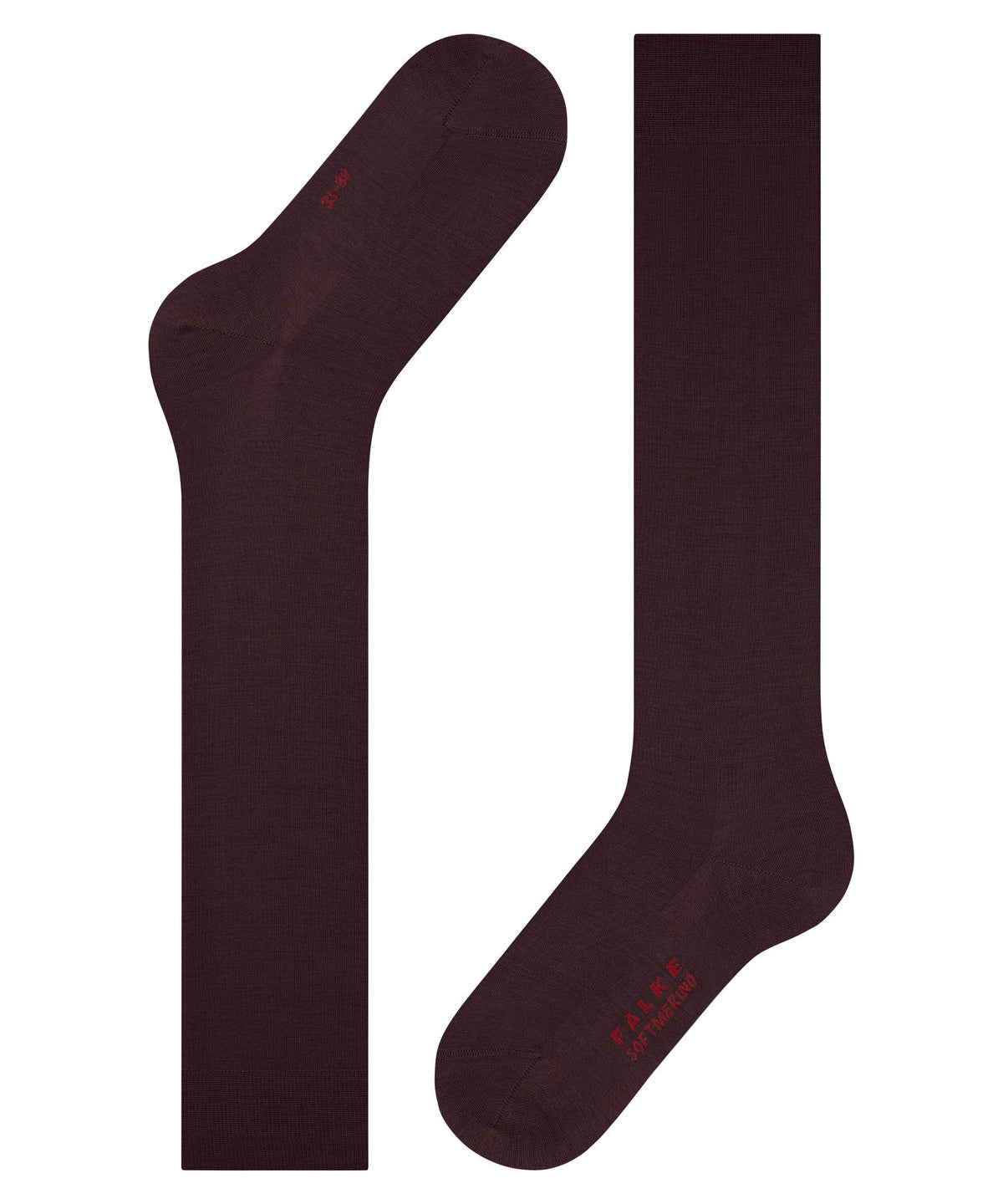 Softmerino Dames kniekous barolo