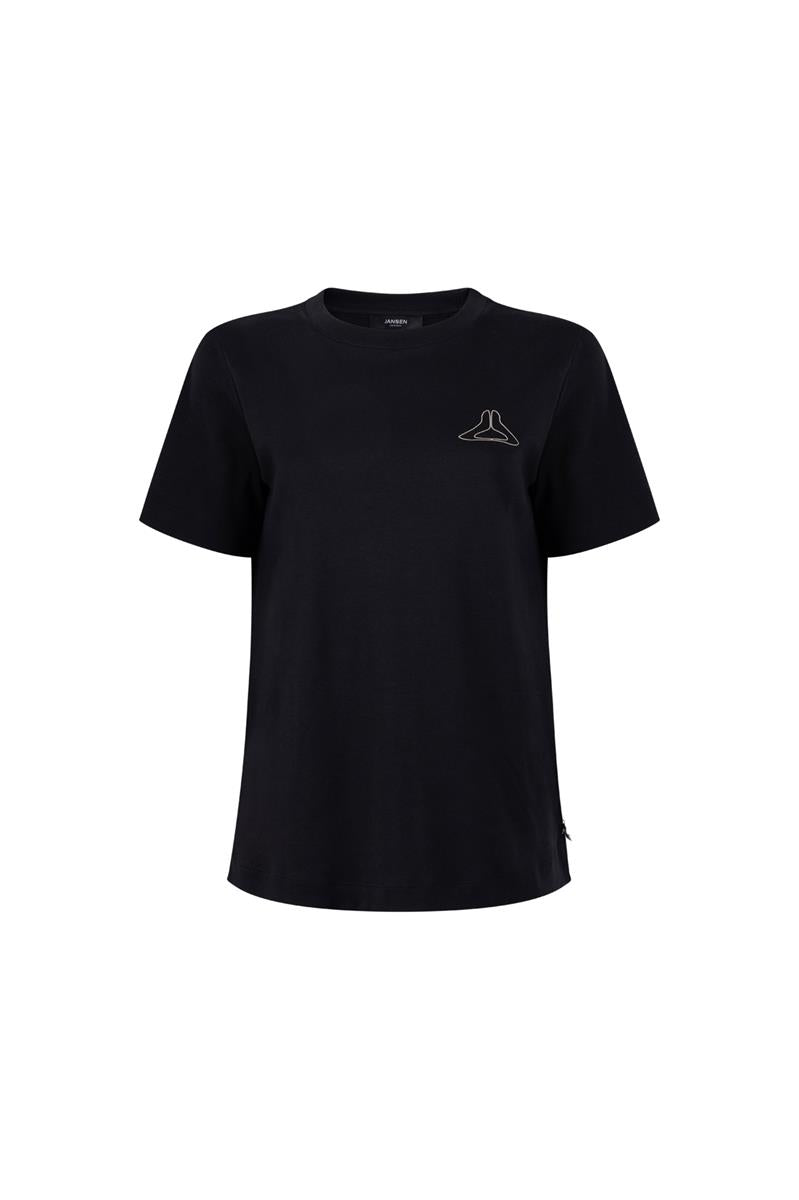 Rebecca logo t-shirt in Zwart