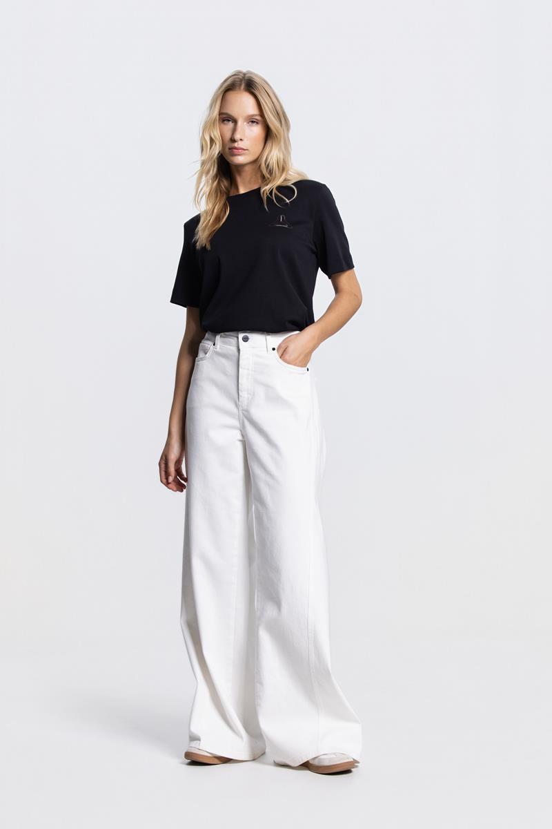 Rebecca logo t-shirt in Zwart