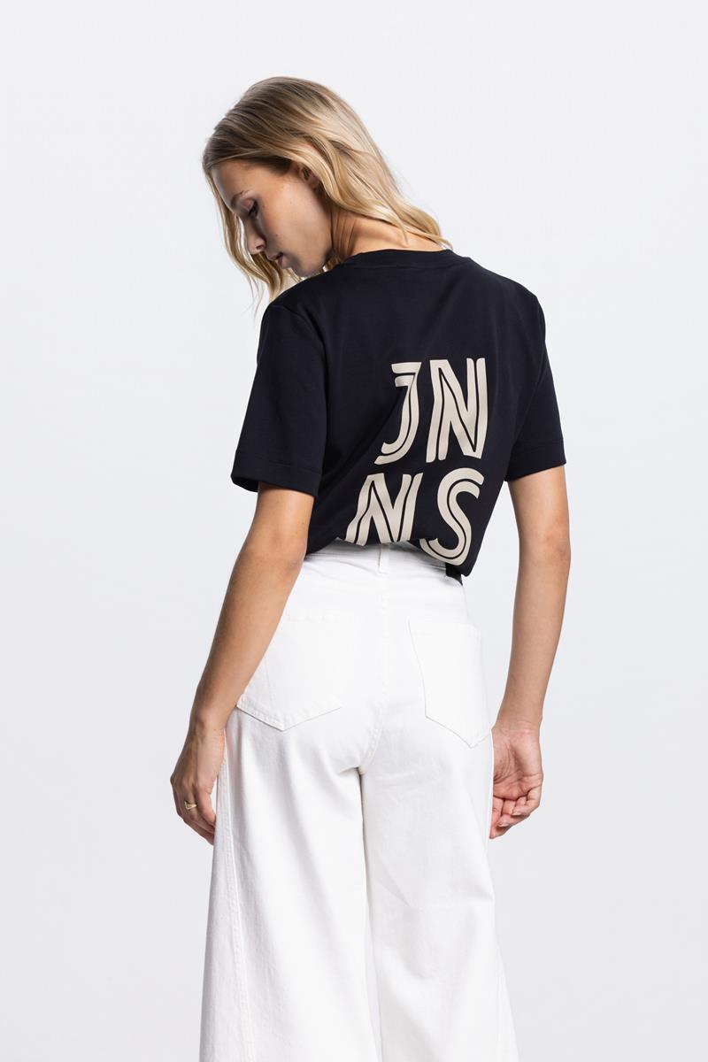 Rebecca logo t-shirt in Zwart