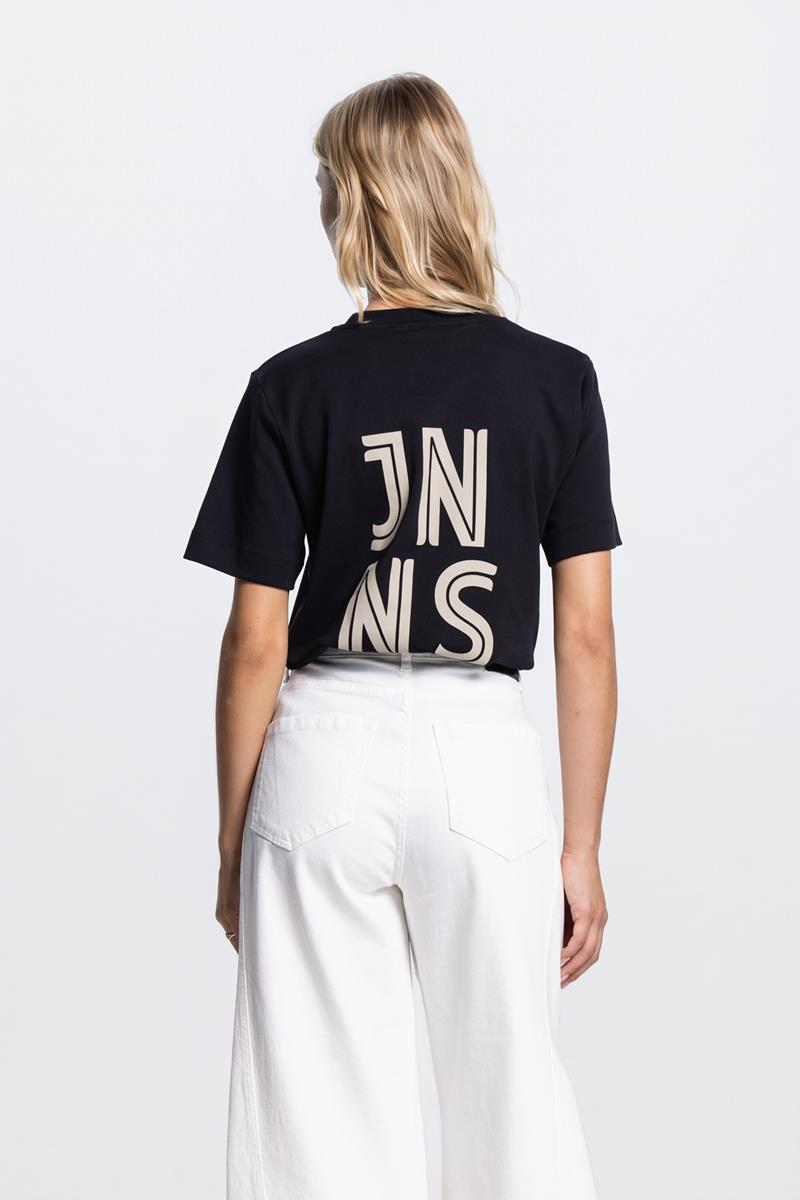 Rebecca logo t-shirt in Zwart