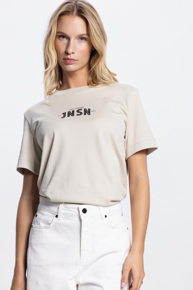 Resa t-shirt met logo in Klei