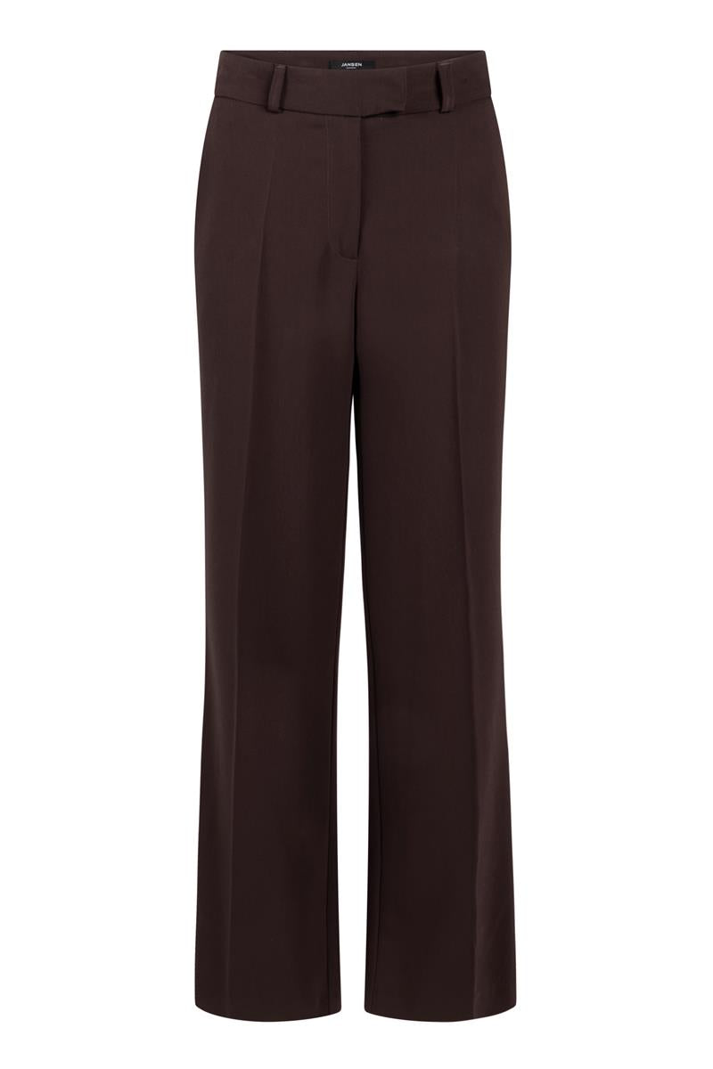 Alice Bruine pantalon met wijde pijpen